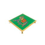 WOODEN PRINTED CHOWKI GREEN