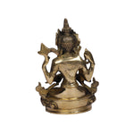 Brass  Tara devi sitting on base