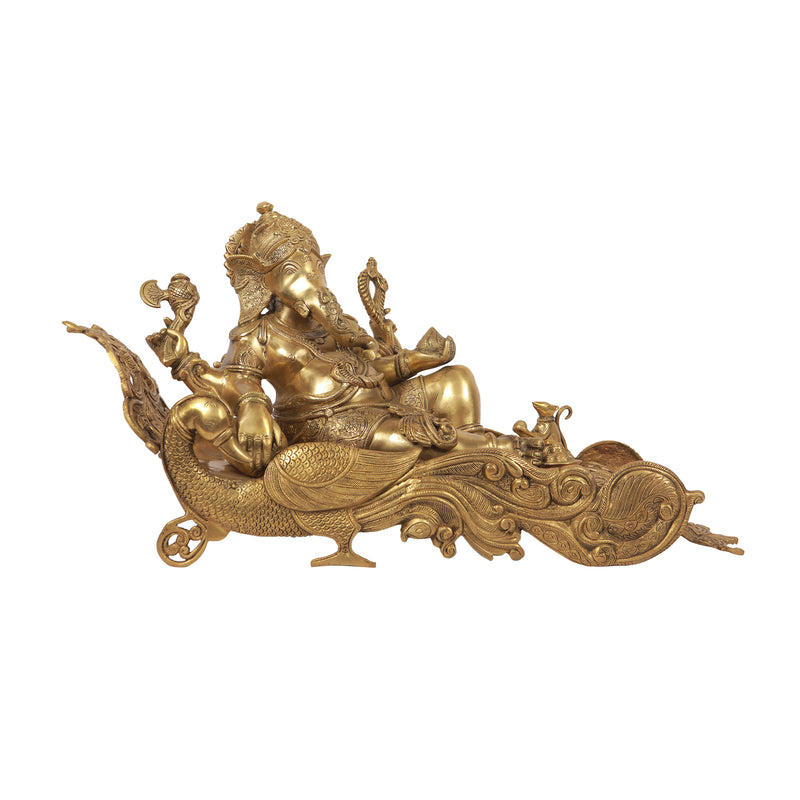 Brass Relaxing Ganesh