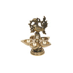 Brass Bird Lamp With 5 Diya
