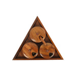 WOODEN SUGAR POT 3 IN 1
