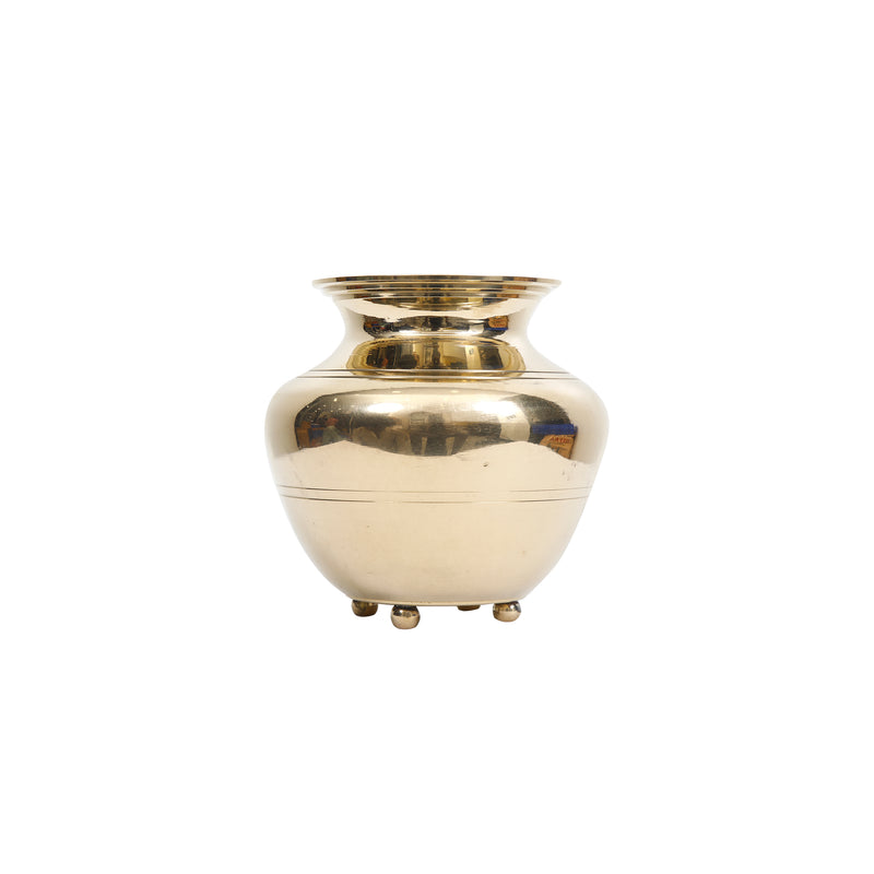 Brass Pooja Kalash Lota with Leg