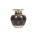 Brass Floral Ghada Pot for Pooja and Home Decor