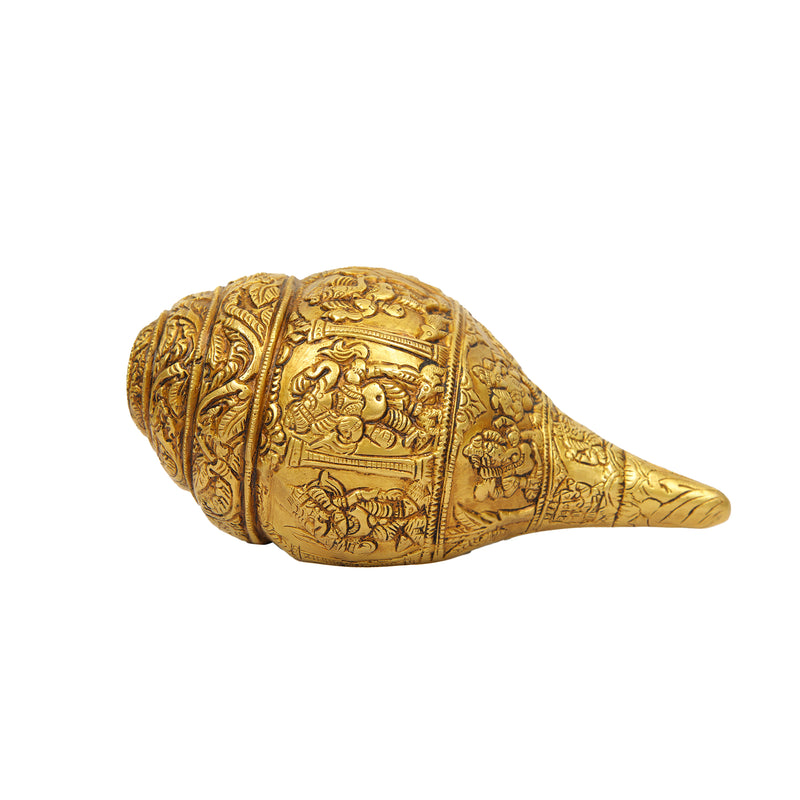 BRASS SHANKU WITH A GANESHA