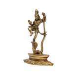 Brass Kalinga Krishna Idol Depicting Divine Dance On Kaliya Serpent For Pooja And Gifting
