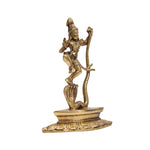 Brass Kalinga Krishna Idol Depicting Divine Dance On Kaliya Serpent For Pooja And Gifting