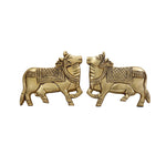 Brass Kamdhenu Cow Wall Hanging Set