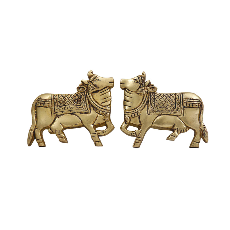 Brass Kamdhenu Cow Wall Hanging Set