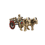 Vintage Brass Bullock Cart Figurine