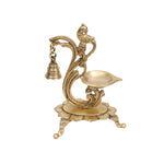Brass Diya with Bell