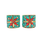 CANDLE PAIR NEPALI STAND