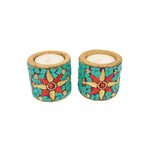 CANDLE PAIR NEPALI STAND