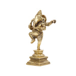 Antique Brass Ganapati Dancing Idol