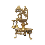 Brass Bird Lamp with Stand