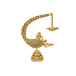 Handmade Brass Peacock Hanging Diya for Decoration