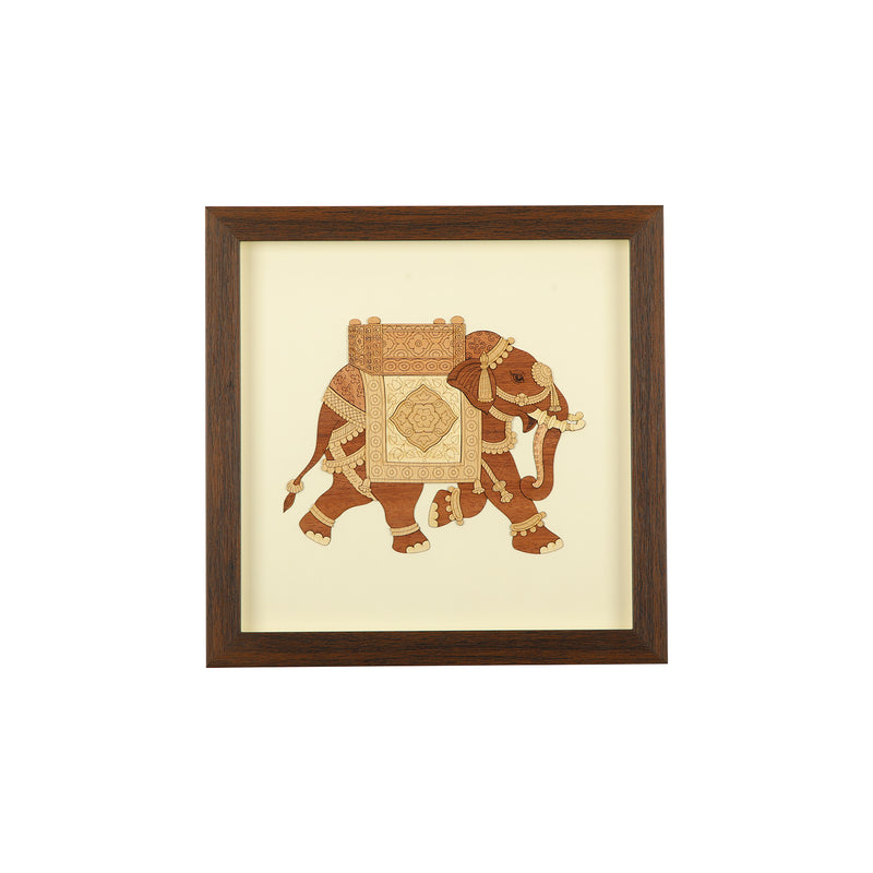 Elephant Wooden Carving Frame