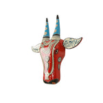 WOODEN BULL HEAD BIG