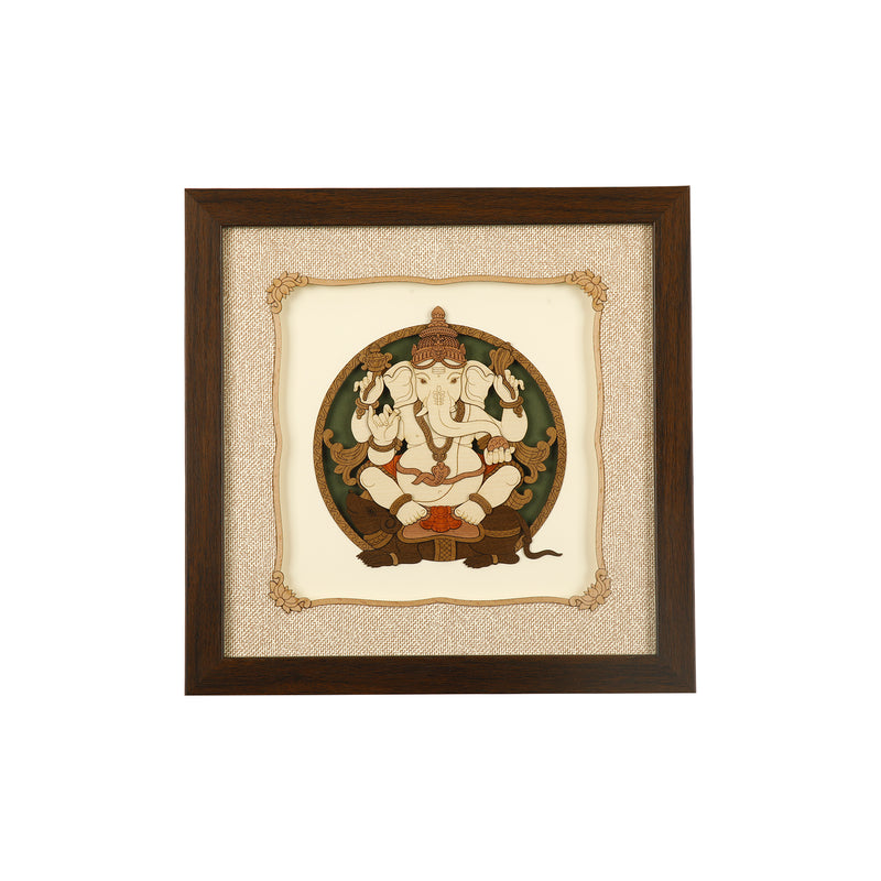 WOODEN MUSHAK GANESH