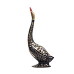 Vintage Brass Swan Statue For Elegant Home Decor And Auspicious Gifting Purposes