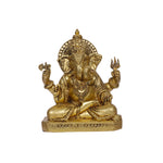 Brass Ganesh sitting on base