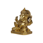 Brass Ganesh sitting on base