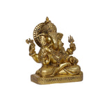 Brass Ganesh sitting on base