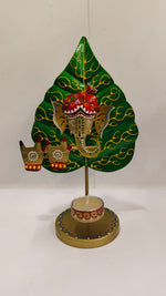 Handcrafted ganesh Leaf Tea Light Holder