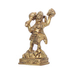 Brass Idol of Lord Hanuman Carrying Sanjeevani Parvat
