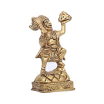 Brass Idol of Lord Hanuman Carrying Sanjeevani Parvat