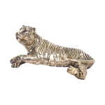 Relaxing Brass Tiger Statue for Home Decor