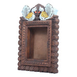 Handcrafted Wooden Frame with Peacock Design