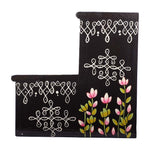 Rangoli Design Wooden Display Steps for Home Decor