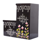 Rangoli Design Wooden Display Steps for Home Decor