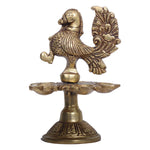Handcrafted Brass Peacock Diya Lamp for Pooja and Home Décor