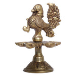 Handcrafted Brass Peacock Diya Lamp for Pooja and Home Décor