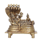 Handcrafted Brass Vishnu Lakshmi Idol for Home and Temple