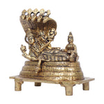 Handcrafted Brass Vishnu Lakshmi Idol for Home and Temple