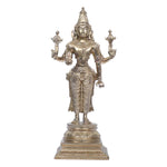 Bronze Standing Vishnu Sculpture on a Lotus
