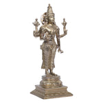 Bronze Standing Vishnu Sculpture on a Lotus