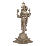 Bronze Standing Vishnu Sculpture on a Lotus