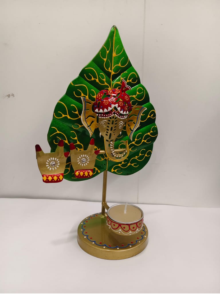 ganesh Leaf Tea Light Holder for Home Décor