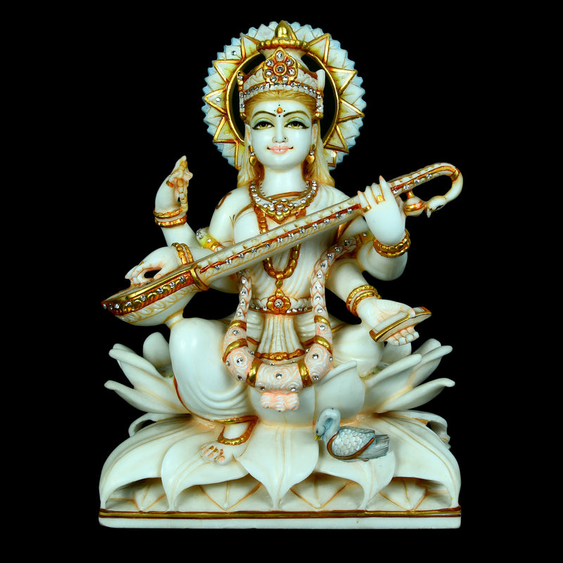 Marble Lotus Saraswathi ragaarts.myshopify.com