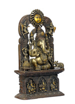 Ganesha sitting with sun