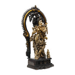 Handcrafted Krishna Brass Statue With Arch
