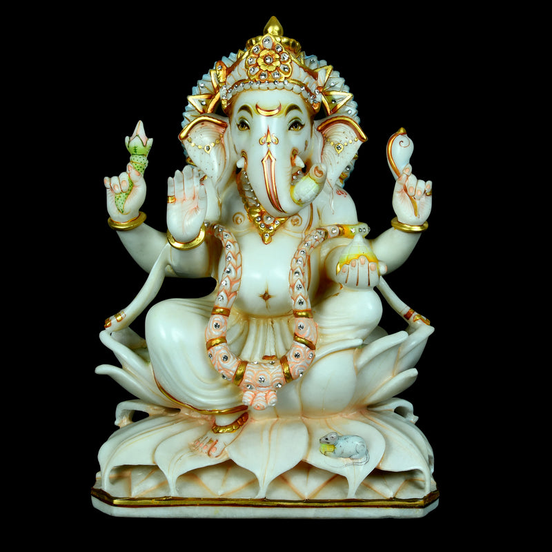 Marble Lotus Ganesha ragaarts.myshopify.com