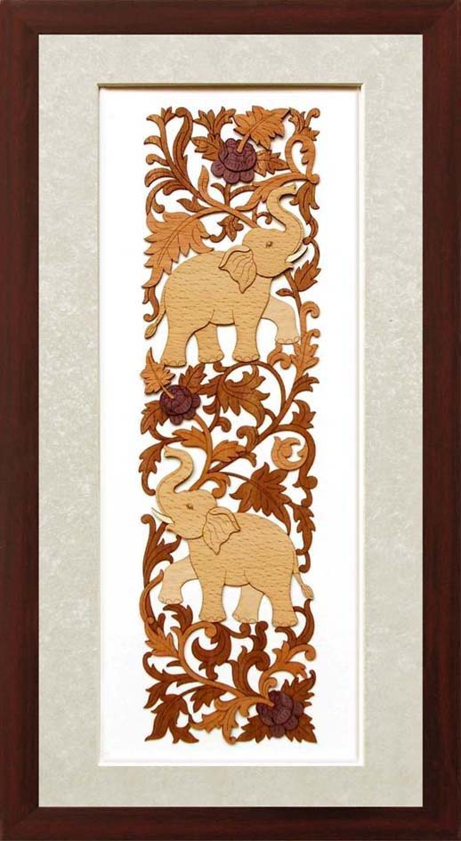 Wh 10x19 Two Deco Elephant ragaarts.myshopify.com