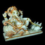 Marble Ganesha on Mouse Ratha ragaarts.myshopify.com