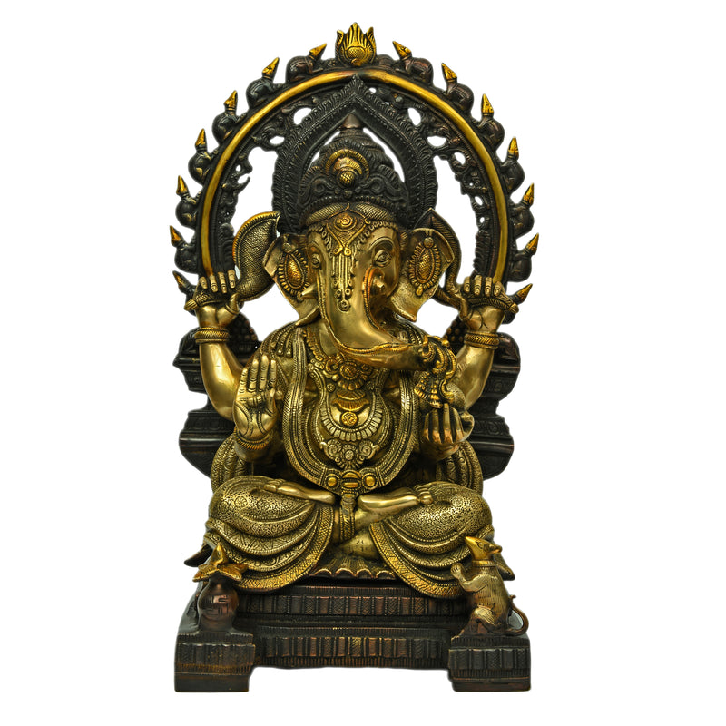 Ganesha With Prabhavali ragaarts.myshopify.com