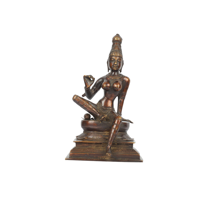 Parvathi sitting on double base