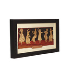 Indian Classical Dancing Form Wooden Carving Frame